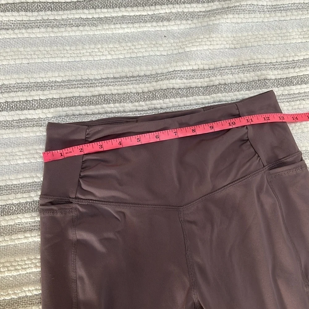 Free People Movement Womens Mauve Lavender Capri Leggings SP Ruched Athleisure - Picture 4 of 14